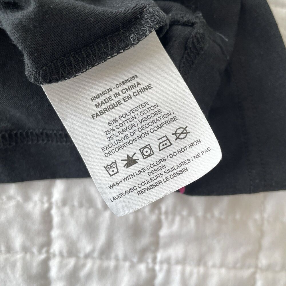 RARE Nike Womens Cropped Tee Long Sleeve Rainbow Logo Black Womens Size Medium M - Picture 6 of 8